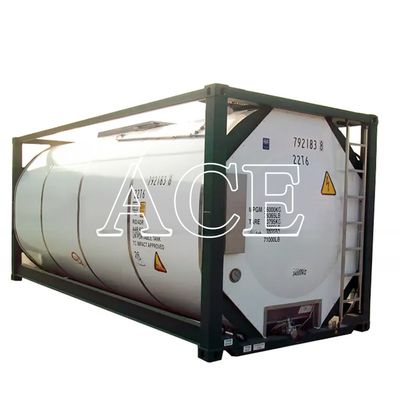 IMDG T4 Standaard staalmateriaal 20ft ISO brandstoftankcontainer 26000L capaciteit voor veilig diesel- en benzinevervoer