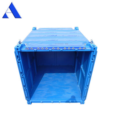 10ft DNV 2.7-1 standaard open top droogcontainer met tarpolin-deklaag staal offshorecontainer gecertificeerd door BV en CSC