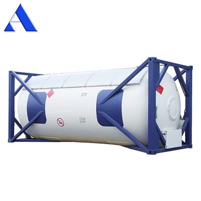 9 Hoge stapel T50 LPG Liquid Chlorine Gas 20ft ISO Tank Container 18/23.45Bar Druk