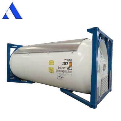9 Hoge stapel T50 LPG Liquid Chlorine Gas 20ft ISO Tank Container 18/23.45Bar Druk