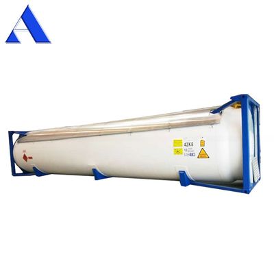 40ft ISO-gastenkcontainer 52.5 CBM UN T50 voor gecomprimeerd vloeibaar LPG Chloor Ammoniak ISO-container met een hoge capaciteit