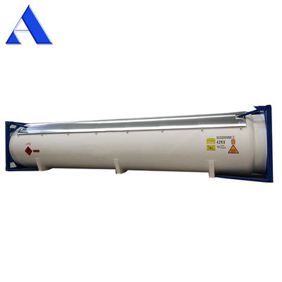 40ft ISO-gastenkcontainer 52.5 CBM UN T50 voor gecomprimeerd vloeibaar LPG Chloor Ammoniak ISO-container met een hoge capaciteit