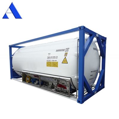 20 ton capaciteit 20ft lange transportcontainer ASME standaard VN T75 ISO cryogene LNG-tank voor aanpassing en transport
