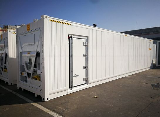 40ft koel iso-container met maximale lading 27580KG 28.4CBM Capaciteit Dubbele temperatuur Reefer vriezer en koeler