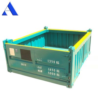 10ft DNV 2.7-1 Standard Offshore Cargo Baskets Halve hoogte Droge staalcontainer Open bovenkant 3 meter lengte Optioneel Halve hoogte
