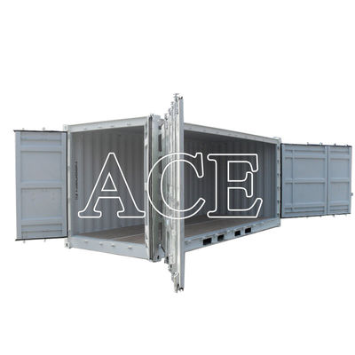 Linker- of rechterzijde toegang 20ft open zijkantcontainer met uiterlijke afmetingen van 6058 x 2438 x 2591 mm en grote deuropening