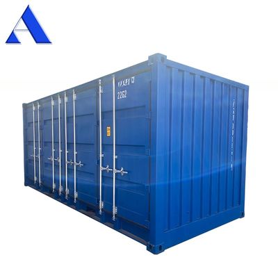 Linker- of rechterzijde toegang 20ft open zijkantcontainer met uiterlijke afmetingen van 6058 x 2438 x 2591 mm en grote deuropening