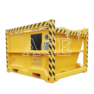 1115 KGS Tare Massa Offshore Cutting Mud Skip BV Certified Closed Container for Drilling -20 C Design DNV 2.7-1 Standard