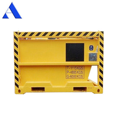 1115 KGS Tare Massa Offshore Cutting Mud Skip BV Certified Closed Container for Drilling -20 C Design DNV 2.7-1 Standard