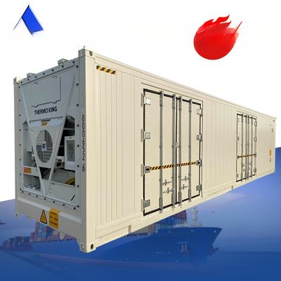 12192 x 2438 x 2896 mm 2-deurs open kant koelkast 40 voet lengte Reefer container voor het vervoer van verse goederen