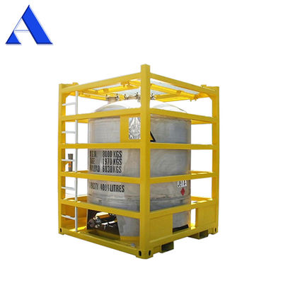 2900L-5000L capaciteit Verticale offshore tankcontainer met hefframe Las naad zuurreiniging en passivering afwerking