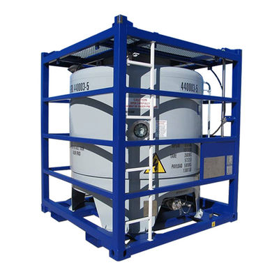 2900L-5000L capaciteit Verticale offshore tankcontainer met hefframe Las naad zuurreiniging en passivering afwerking