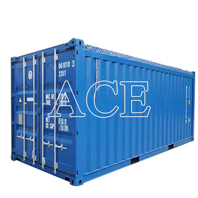 20ft open container met staalmateriaal en 5898x2352x2393 mm interne afmetingen