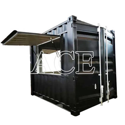 Kiosk 10ft Shipping Container Coffeeshop Op maat gemaakte verplaatsbare bar Cafe Store met multiplexvloer
