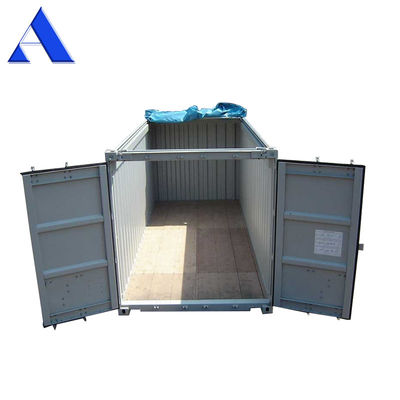 20ft open container met staalmateriaal en 5898x2352x2393 mm interne afmetingen