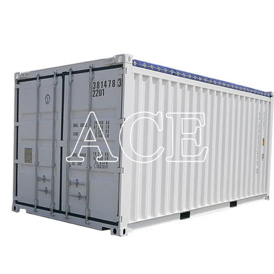 20ft open container met staalmateriaal en 5898x2352x2393 mm interne afmetingen