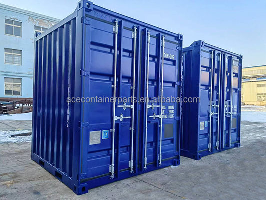 ISO 10855 Standard 8ft mini-opslagdooscontainer met uiterlijke afmetingen van 2438 x 2438 x 2896 mm en 8100 kg nuttige lading
