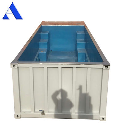 Buiten zwembad 20ft 30ft 40ft Shipping Container zwembad met filtratie inbegrepen en aangepaste kleur