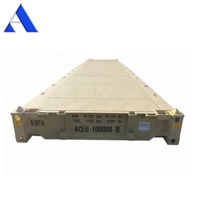 12 meter 40 voet CSC gecertificeerd droogstaalcontainerplatform met interne afmetingen van 12192 x 2438 x 482 mm