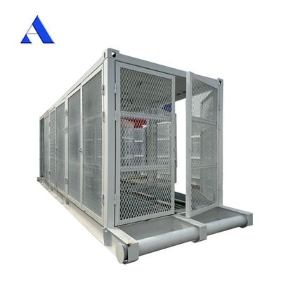 Hoge capaciteit 20 voet scheepvaartcontainer frame skid voor variabele frequentie aandrijving compressor en vermogen transformer