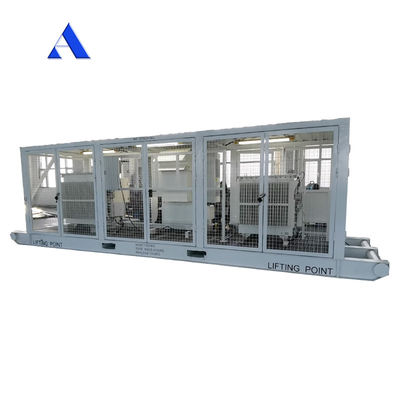 Hoge capaciteit 20 voet scheepvaartcontainer frame skid voor variabele frequentie aandrijving compressor en vermogen transformer