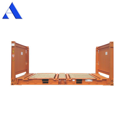 20ft 20ft 20 Flat Rack Flatrack Container Ocean Shipping Containers Tare Gewicht 2750KGS Floor 28mm Plywood Floor