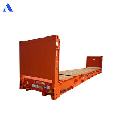 20ft 20ft 20 Flat Rack Flatrack Container Ocean Shipping Containers Tare Gewicht 2750KGS Floor 28mm Plywood Floor