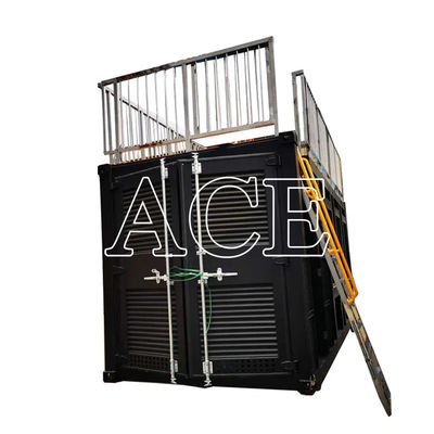 40ft container zwembad buiten met duurzame Corten-A structuur en multiplex vloer