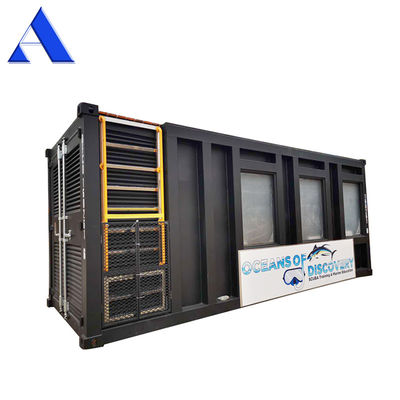 40ft container zwembad buiten met duurzame Corten-A structuur en multiplex vloer