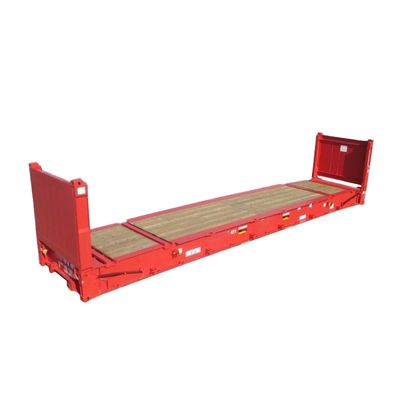 40ft 40' Steel Corten Steel Flat Rack Shipping Containers met gecompliceerde vloer en opvouwbaar eind Flatrack CSC Certified
