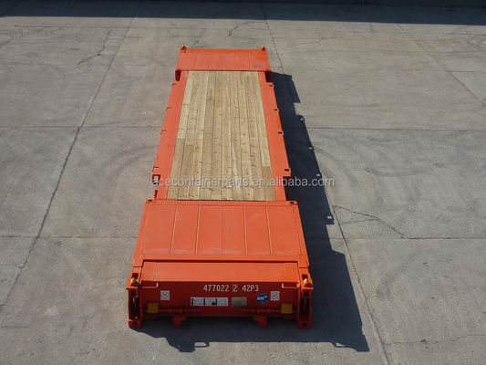 40ft 40' Steel Corten Steel Flat Rack Shipping Containers met gecompliceerde vloer en opvouwbaar eind Flatrack CSC Certified