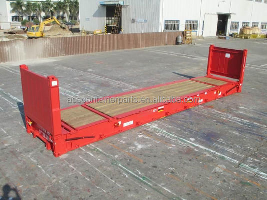 40ft 40' Steel Corten Steel Flat Rack Shipping Containers met gecompliceerde vloer en opvouwbaar eind Flatrack CSC Certified