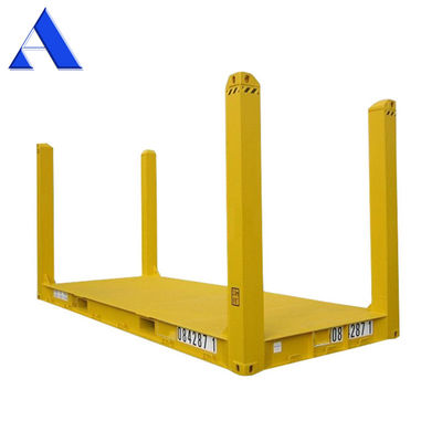 20ft 20ft Flat Rack Container met CSC gecertificeerd Custom Color Logo Corten Steel Fixed Corner Post en BV GL ABS-goedkeuring