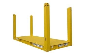 20ft 20ft Flat Rack Container met CSC gecertificeerd Custom Color Logo Corten Steel Fixed Corner Post en BV GL ABS-goedkeuring