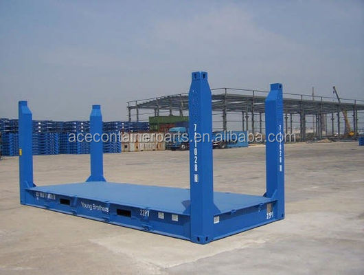 20ft 20ft Flat Rack Container met CSC gecertificeerd Custom Color Logo Corten Steel Fixed Corner Post en BV GL ABS-goedkeuring