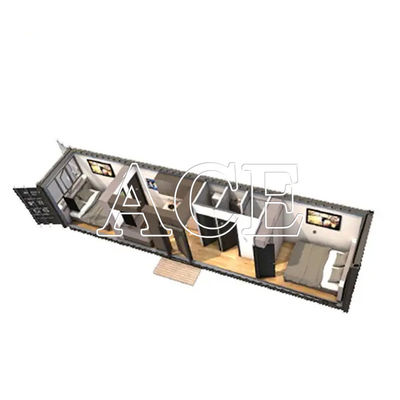 Custom Made Luxury Prefab Container House Flexibel ontwerp met aluminium raam en 20ft Shipping Container