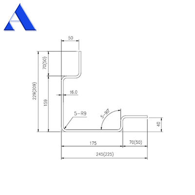 6 mm dikte lSO Dry Cargo Shipping Container onderdelen en accessoires voorkant hoek post met zink winkel primer schilderen