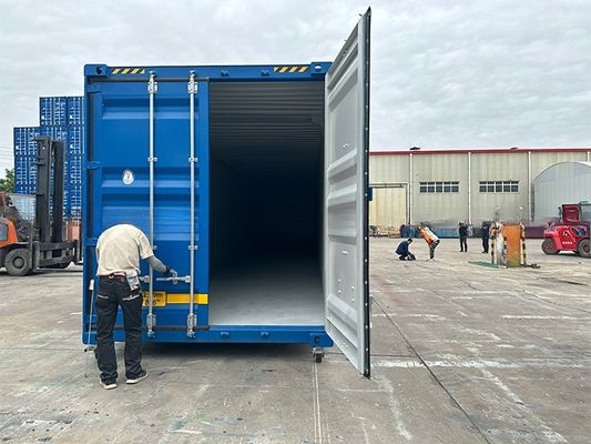 108 CBM Capaciteit Dubbele deur 6mm Stalen vloer 2591mm Breedte trailer en spoorweg 53ft Lengte 53 voet Shipping Container