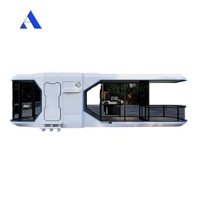 2024 Prefab Luxe Modulaire Moderne Apple Cabin Ruimte Capsule Container House Maison Capsule Spatiale voor Mgo Board en PVC vloer