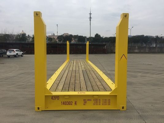 70 cbm Capaciteit 40' Vaste hoekpost Flat Rack Flatrack Shipping Container 500KGS Maximaal bruto gewicht