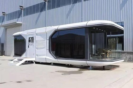 Buitenpark Mobiele huisvesting Ruimte Capsule House Container Homes Luxe Villa Hoofdstaalstructuur Aluminium Prefab Homes