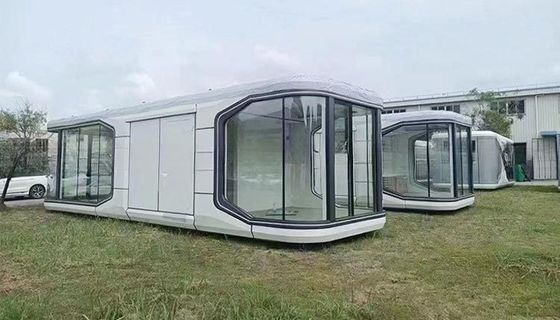 Buitenpark Mobiele huisvesting Ruimte Capsule House Container Homes Luxe Villa Hoofdstaalstructuur Aluminium Prefab Homes