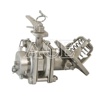 500 mm Manhole 3''BSP SS316 Bottom Discharge Butterfly Valve voor plastic documentenhouder ISO tankcontainer