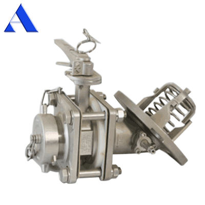 500 mm Manhole 3''BSP SS316 Bottom Discharge Butterfly Valve voor plastic documentenhouder ISO tankcontainer