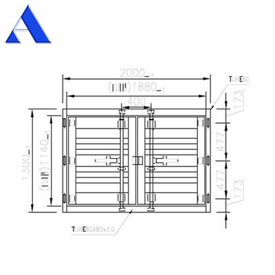 20ft en 40ft Dry Cargo Shipping Container Achter- of zijdeuren Afgeronde oppervlakte Standaard Grootte Volgens uw vereiste