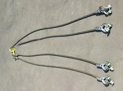 10 ton hefvermogen gegalvaniseerde sling kabel 4 poten offshore container stalen beklede draad touw sling DNV 2.7-1 standaard