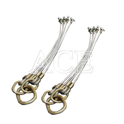 Lifting Eye Type Flat Eye DNV 2.7-1 Standaard roestvrij staal kabel draad touw Sling 4 of 5 benen voor offshore container Orange