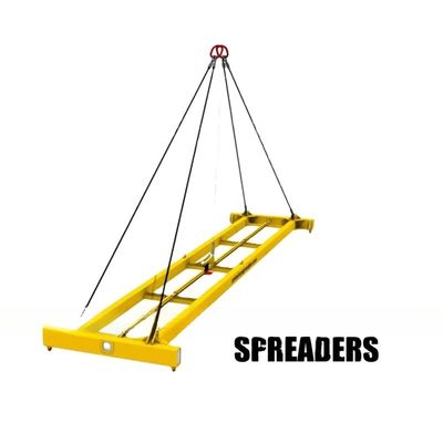 Voorwaarde 42 ton nuttige lading 40ft Shipping Container Spreader Halfautomatische hefbalken met sling afmeting 12118 x 2438 mm