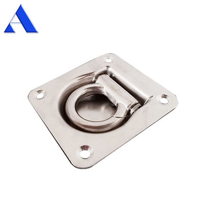 2000KN M.B.L Compressie roestvrij staal vloer montage touw Auto en vrachtwagen accessoires Lashing Tie Down D touw ring voor zware-duty