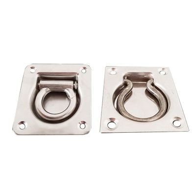 2000KN M.B.L Compressie roestvrij staal vloer montage touw Auto en vrachtwagen accessoires Lashing Tie Down D touw ring voor zware-duty